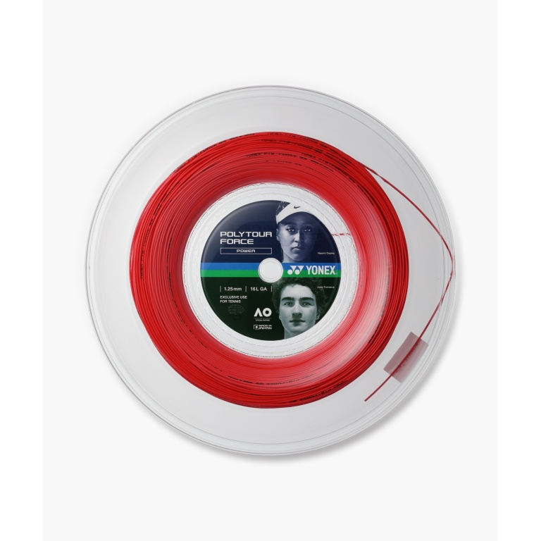 Yonex Tennis String Poly Tour Force (Durability + Power) red 200m reel